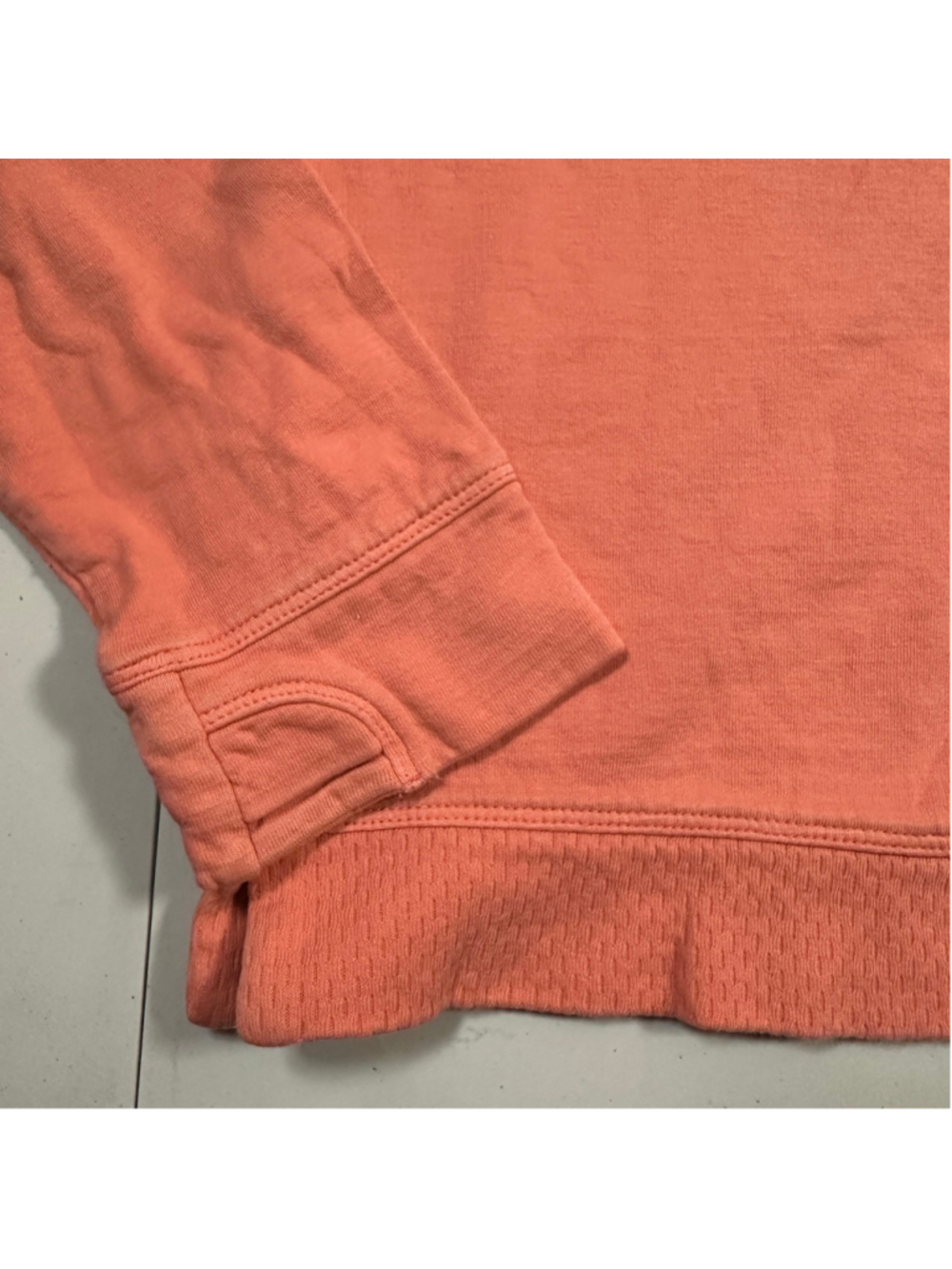 Girls Athleta Long Sleeve Tee L/12 Coral Cotton Star Logo Patch Pocket - Picture 6 of 7